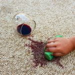 cleaning red wine stains from carpet